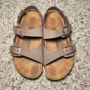 Birkenstock Roma Sandals little kids Sz EU 32 US 1.5 Adjustable Strap Brown